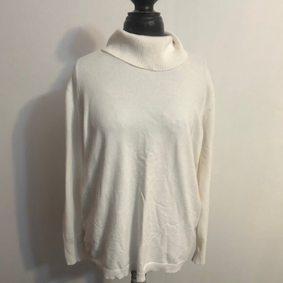 Lane Bryant Cream Knit turtleneck sweater, size 26/28 - Picture 1 of 5